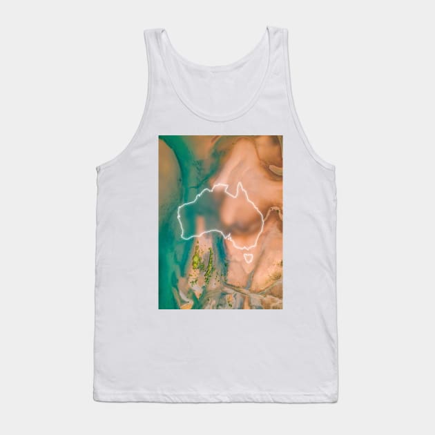 Australia Country Map | Luminous Landscapes Tank Top by Visitify